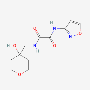 molecular formula C11H15N3O5 B2826242 N1-((4-hydroxytetrahydro-2H-pyran-4-yl)methyl)-N2-(isoxazol-3-yl)oxalamide CAS No. 1351618-10-4