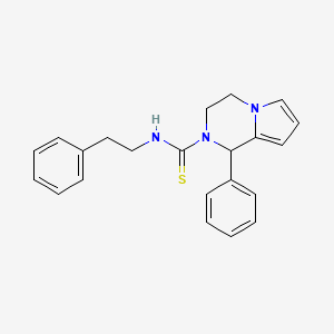 molecular formula C22H23N3S B2826245 N-苯乙基-1-苯基-3,4-二氢吡咯并[1,2-a]吡嗪-2(1H)-甲硫酰胺 CAS No. 393823-44-4