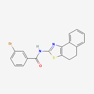 molecular formula C18H13BrN2OS B2826253 3-bromo-N-(4,5-dihydronaphtho[1,2-d]thiazol-2-yl)benzamide CAS No. 376625-32-0