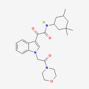 2-(1-(2-morpholino-2-oxoethyl)-1H-indol-3-yl)-2-oxo-N-(3,3,5-trimethylcyclohexyl)acetamide