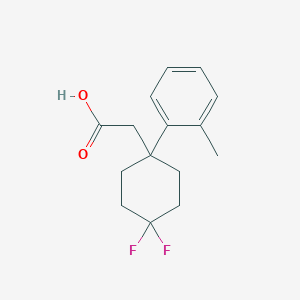 2-[4,4-Difluoro-1-(2-methylphenyl)cyclohexyl]acetic acid