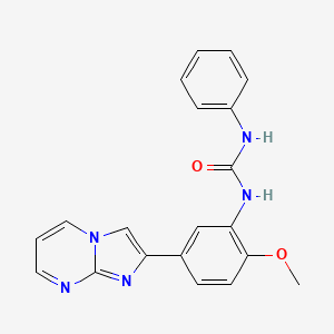 molecular formula C20H17N5O2 B2826274 1-(5-(Imidazo[1,2-a]pyrimidin-2-yl)-2-methoxyphenyl)-3-phenylurea CAS No. 862811-94-7