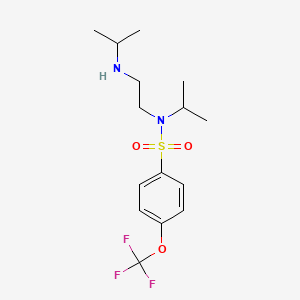molecular formula C15H23F3N2O3S B2826276 (Isopropyl)(2-((isopropyl)amino)ethyl)((4-(trifluoromethoxy)phenyl)sulfonyl)amine CAS No. 1024550-53-5