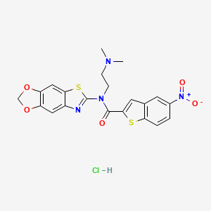 N-([1,3]dioxolo[4',5':4,5]benzo[1,2-d]thiazol-6-yl)-N-(2-(dimethylamino)ethyl)-5-nitrobenzo[b]thiophene-2-carboxamide hydrochloride