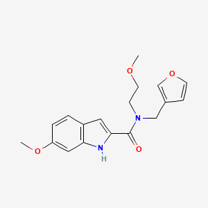 N-(furan-3-ylmethyl)-6-methoxy-N-(2-methoxyethyl)-1H-indole-2-carboxamide