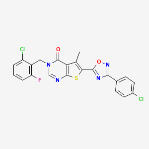 3-(2-chloro-6-fluorobenzyl)-6-(3-(4-chlorophenyl)-1,2,4-oxadiazol-5-yl)-5-methylthieno[2,3-d]pyrimidin-4(3H)-one