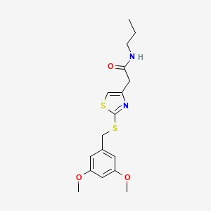 2-(2-((3,5-dimethoxybenzyl)thio)thiazol-4-yl)-N-propylacetamide