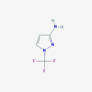 molecular formula C4H4F3N3 B2826289 1-(trifluoromethyl)-1H-pyrazol-3-amine CAS No. 1995071-75-4