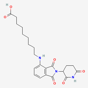 molecular formula C22H27N3O6 B2826291 9-((2-(2,6-二氧代哌啶-3-基)-1,3-二氧代异喹啉-4-基)氨基)壬酸 CAS No. 2305936-70-1