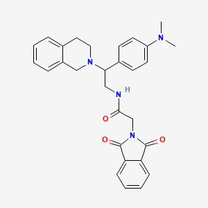 molecular formula C29H30N4O3 B2826294 N-(2-(3,4-dihydroisoquinolin-2(1H)-yl)-2-(4-(dimethylamino)phenyl)ethyl)-2-(1,3-dioxoisoindolin-2-yl)acetamide CAS No. 932501-88-7