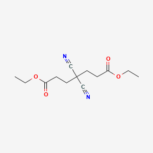 molecular formula C13H18N2O4 B2826295 Diethyl 4,4-dicyanoheptanedioate CAS No. 29668-96-0