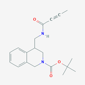 molecular formula C19H24N2O3 B2826313 Tert-butyl 4-[(but-2-ynoylamino)methyl]-3,4-dihydro-1H-isoquinoline-2-carboxylate CAS No. 2411275-28-8