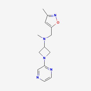 N-Methyl-N-[(3-methyl-1,2-oxazol-5-yl)methyl]-1-pyrazin-2-ylazetidin-3-amine