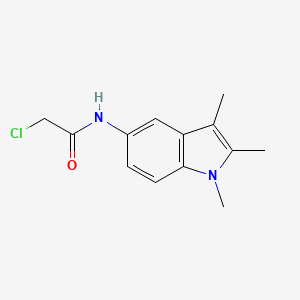 molecular formula C13H15ClN2O B2826319 2-氯-N-(1,2,3-三甲基-1H-吲哚-5-基)乙酰胺 CAS No. 1209104-87-9