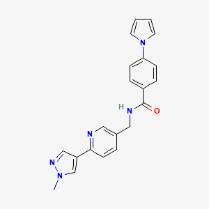N-((6-(1-methyl-1H-pyrazol-4-yl)pyridin-3-yl)methyl)-4-(1H-pyrrol-1-yl)benzamide