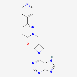 2-{[1-(9H-purin-6-yl)azetidin-3-yl]methyl}-6-(pyridin-4-yl)-2,3-dihydropyridazin-3-one