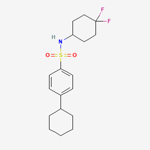 molecular formula C18H25F2NO2S B2826328 4-环己基-N-(4,4-二氟环己基)苯磺酰胺 CAS No. 2034225-93-7