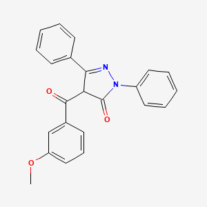 molecular formula C23H18N2O3 B2826332 4-(3-甲氧基苯甲酰)-1,3-二苯基-1H-吡唑-5(4H)-酮 CAS No. 1021026-98-1