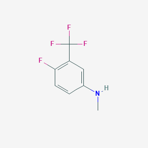 molecular formula C8H7F4N B2826333 4-Fluoro-N-methyl-3-(trifluoromethyl)aniline CAS No. 1187386-25-9; 216982-01-3