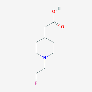 molecular formula C9H16FNO2 B2826334 [1-(2-Fluoroethyl)piperidin-4-yl]acetic acid CAS No. 1499149-68-6