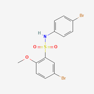 molecular formula C13H11Br2NO3S B2826335 5-bromo-N-(4-bromophenyl)-2-methoxybenzene-1-sulfonamide CAS No. 684226-16-2