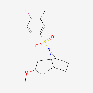 (1R,5S)-8-((4-fluoro-3-methylphenyl)sulfonyl)-3-methoxy-8-azabicyclo[3.2.1]octane