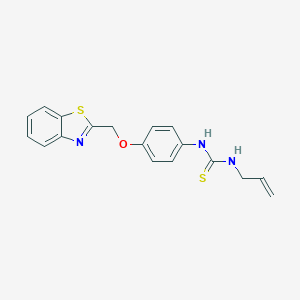 molecular formula C18H17N3OS2 B282634 N-allyl-N'-[4-(1,3-benzothiazol-2-ylmethoxy)phenyl]thiourea 
