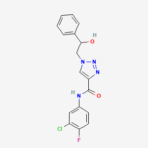 N-(3-chloro-4-fluorophenyl)-1-(2-hydroxy-2-phenylethyl)-1H-1,2,3-triazole-4-carboxamide