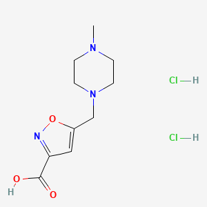 5-[(4-Methylpiperazin-1-yl)methyl]-1,2-oxazole-3-carboxylic acid dihydrochloride
