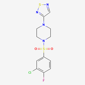 1-(3-Chloro-4-fluorobenzenesulfonyl)-4-(1,2,5-thiadiazol-3-yl)piperazine