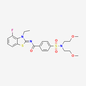 4-[bis(2-methoxyethyl)sulfamoyl]-N-(3-ethyl-4-fluoro-1,3-benzothiazol-2-ylidene)benzamide
