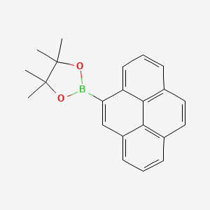 molecular formula C22H21BO2 B2826357 4,4,5,5-四甲基-2-(4-芘基)-1,3,2-二氧杂硼杂环己烷 CAS No. 888950-09-2