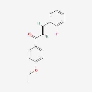 molecular formula C17H15FO2 B2826360 (2E)-1-(4-ethoxyphenyl)-3-(2-fluorophenyl)prop-2-en-1-one CAS No. 358343-55-2