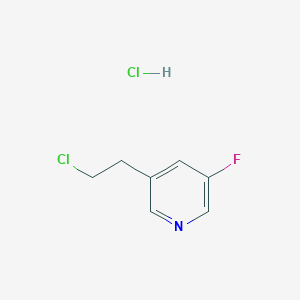 molecular formula C7H8Cl2FN B2826363 3-(2-Chloroethyl)-5-fluoropyridine hydrochloride CAS No. 2137895-55-5