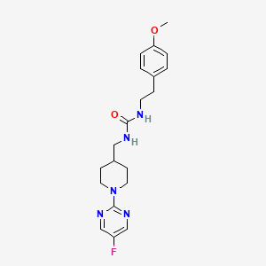 molecular formula C20H26FN5O2 B2826364 1-((1-(5-氟嘧啶-2-基)哌啶-4-基)甲基)-3-(4-甲氧基苯乙基)脲 CAS No. 2034259-24-8