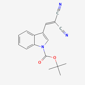 molecular formula C17H15N3O2 B2826376 tert-butyl 3-(2,2-dicyanovinyl)-1H-indole-1-carboxylate CAS No. 477849-03-9