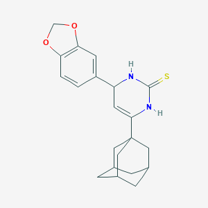 molecular formula C21H24N2O2S B282640 6-(1-adamantyl)-4-(1,3-benzodioxol-5-yl)-3,4-dihydro-2(1H)-pyrimidinethione 