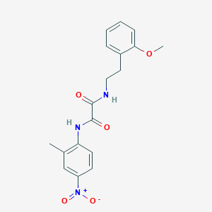 molecular formula C18H19N3O5 B2826406 N1-(2-甲氧基苯乙基)-N2-(2-甲基-4-硝基苯基)草酰胺 CAS No. 941895-72-3