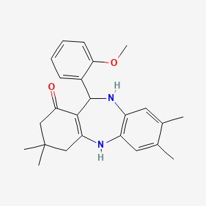 11-(2-methoxyphenyl)-3,3,7,8-tetramethyl-2,3,4,5,10,11-hexahydro-1H-dibenzo[b,e][1,4]diazepin-1-one