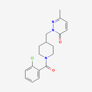2-((1-(2-chlorobenzoyl)piperidin-4-yl)methyl)-6-methylpyridazin-3(2H)-one