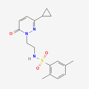 molecular formula C17H21N3O3S B2826417 N-(2-(3-环丙基-6-氧代嘧啶-1(6H)-基)乙基)-2,5-二甲基苯磺酰胺 CAS No. 2034564-70-8