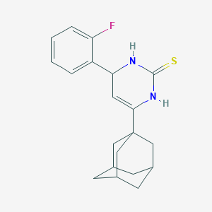 molecular formula C20H23FN2S B282642 6-(1-adamantyl)-4-(2-fluorophenyl)-3,4-dihydro-2(1H)-pyrimidinethione 