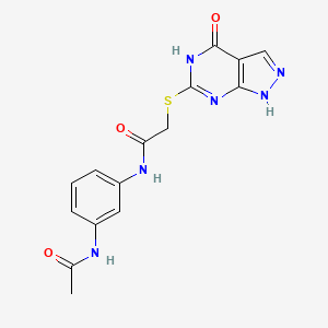 N-(3-acetamidophenyl)-2-((4-oxo-4,5-dihydro-1H-pyrazolo[3,4-d]pyrimidin-6-yl)thio)acetamide