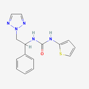 1-(1-phenyl-2-(2H-1,2,3-triazol-2-yl)ethyl)-3-(thiophen-2-yl)urea