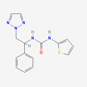 molecular formula C15H15N5OS B2826428 1-(1-phenyl-2-(2H-1,2,3-triazol-2-yl)ethyl)-3-(thiophen-2-yl)urea CAS No. 2310141-66-1