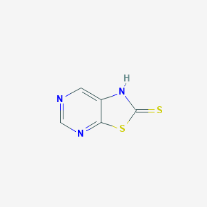 molecular formula C5H3N3S2 B2826438 Thiazolo[5,4-d]pyrimidine-2(1H)-thione CAS No. 119681-92-4