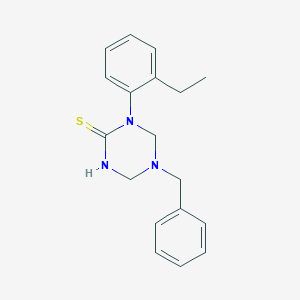 molecular formula C18H21N3S B282644 5-Benzyl-1-(2-ethylphenyl)-1,3,5-triazinane-2-thione 