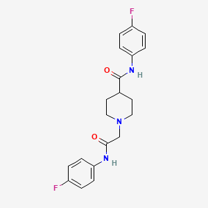 molecular formula C20H21F2N3O2 B2826445 N-(4-氟苯基)-1-(2-((4-氟苯基)氨基)-2-氧代乙基)哌啶-4-甲酰胺 CAS No. 942006-10-2