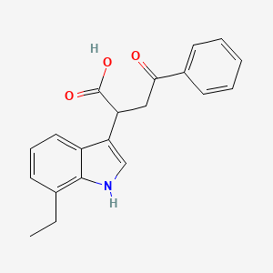 molecular formula C20H19NO3 B2826450 2-(7-乙基-1H-吲哚-3-基)-4-氧代-4-苯基丁酸 CAS No. 937605-05-5