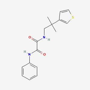 molecular formula C16H18N2O2S B2826451 N1-(2-methyl-2-(thiophen-3-yl)propyl)-N2-phenyloxalamide CAS No. 2309603-06-1